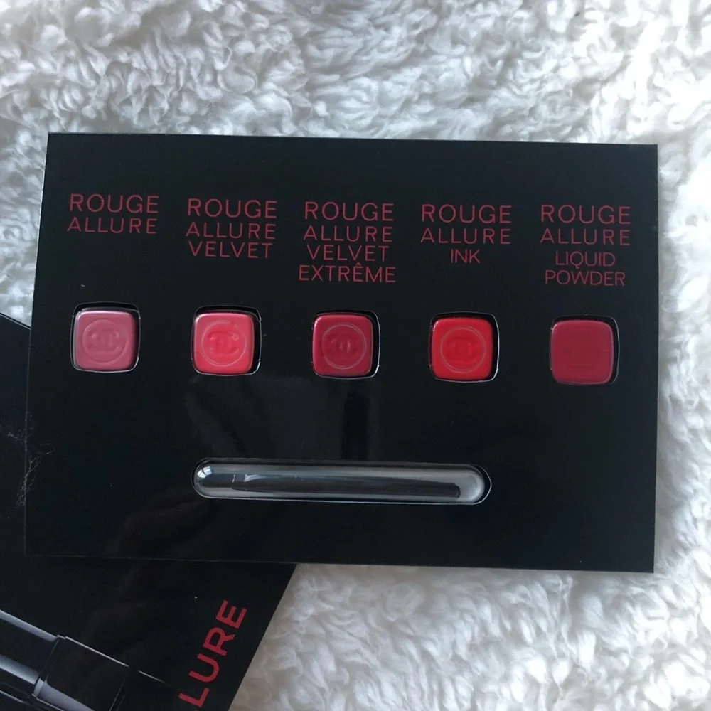 Chanel rouge allure 5 shades+applicator Sample